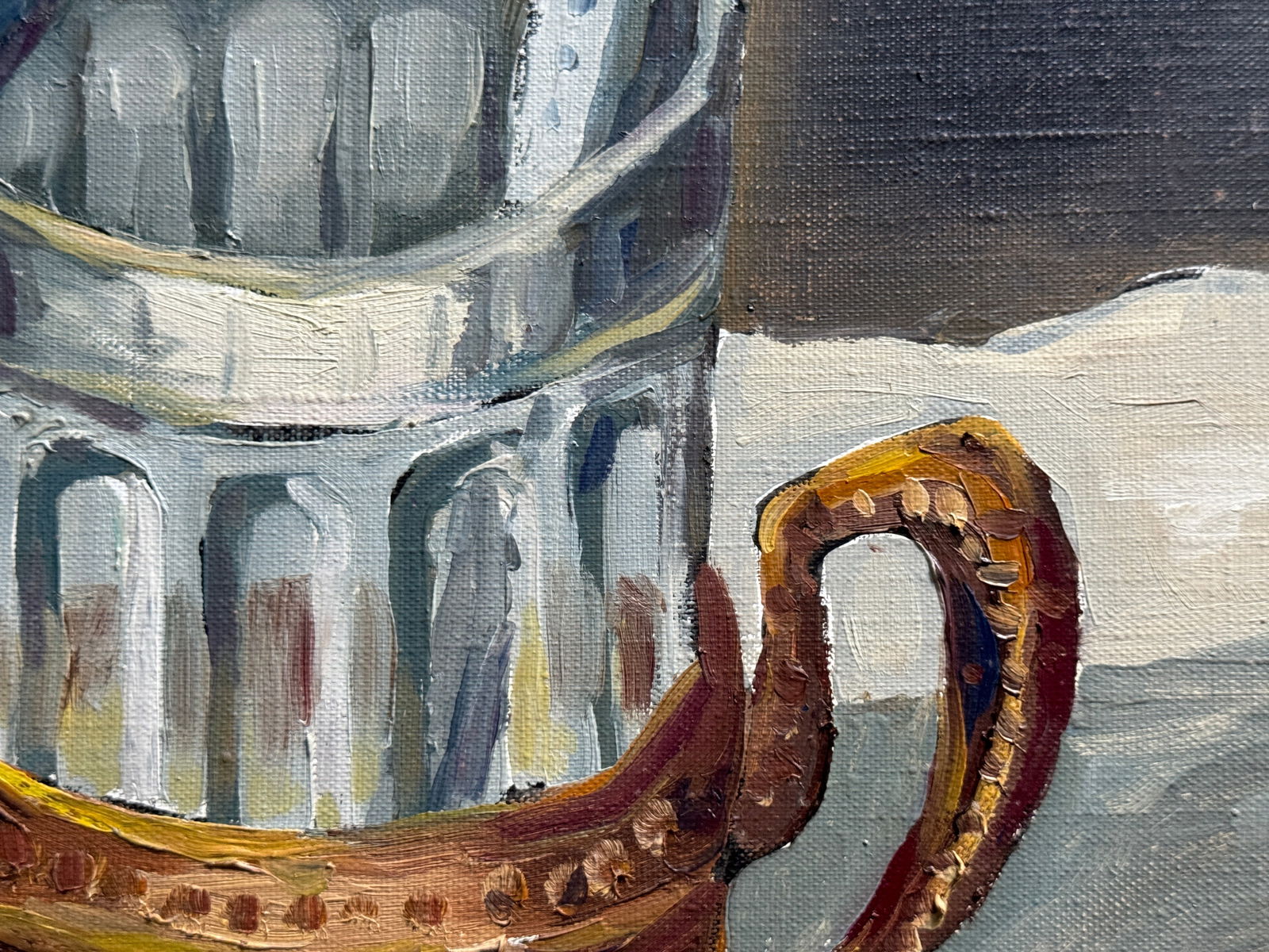 Oil painting with frame glass K. Leonid - 5