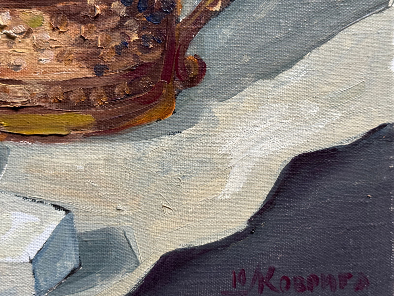 Oil painting with frame glass K. Leonid - 9