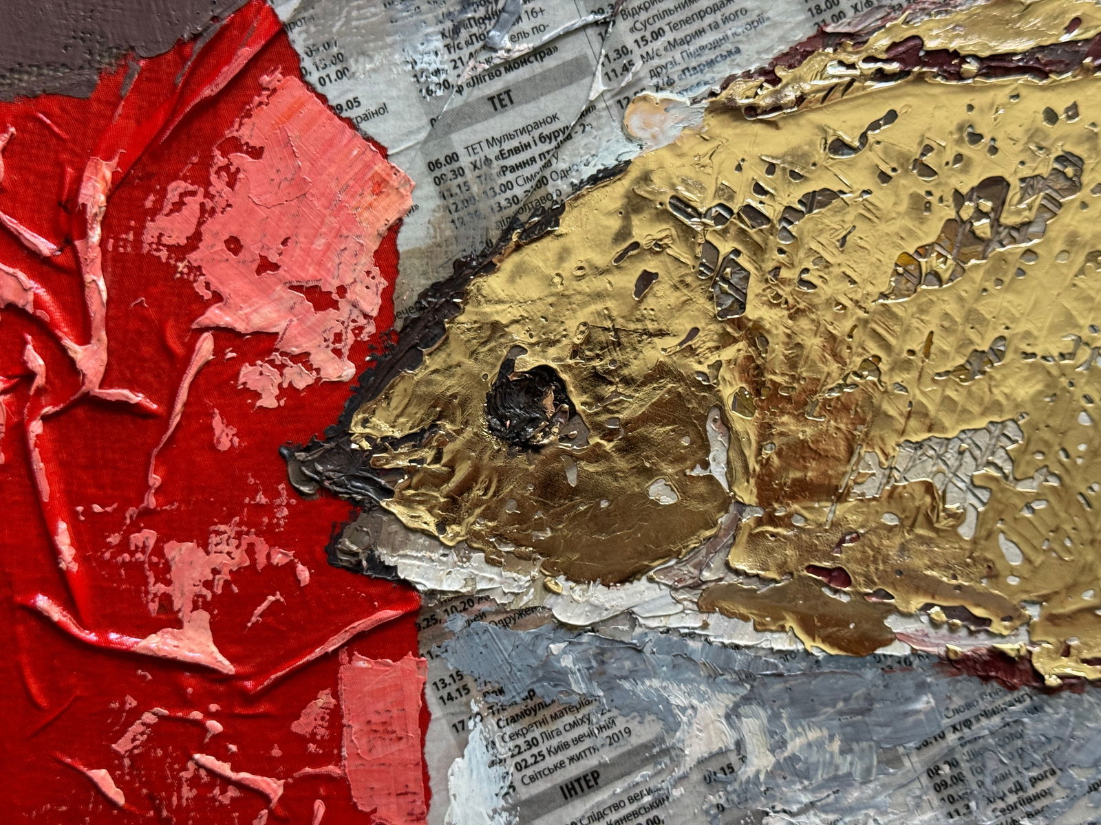 Oil painting with frame goldfish K. Leonid - 3