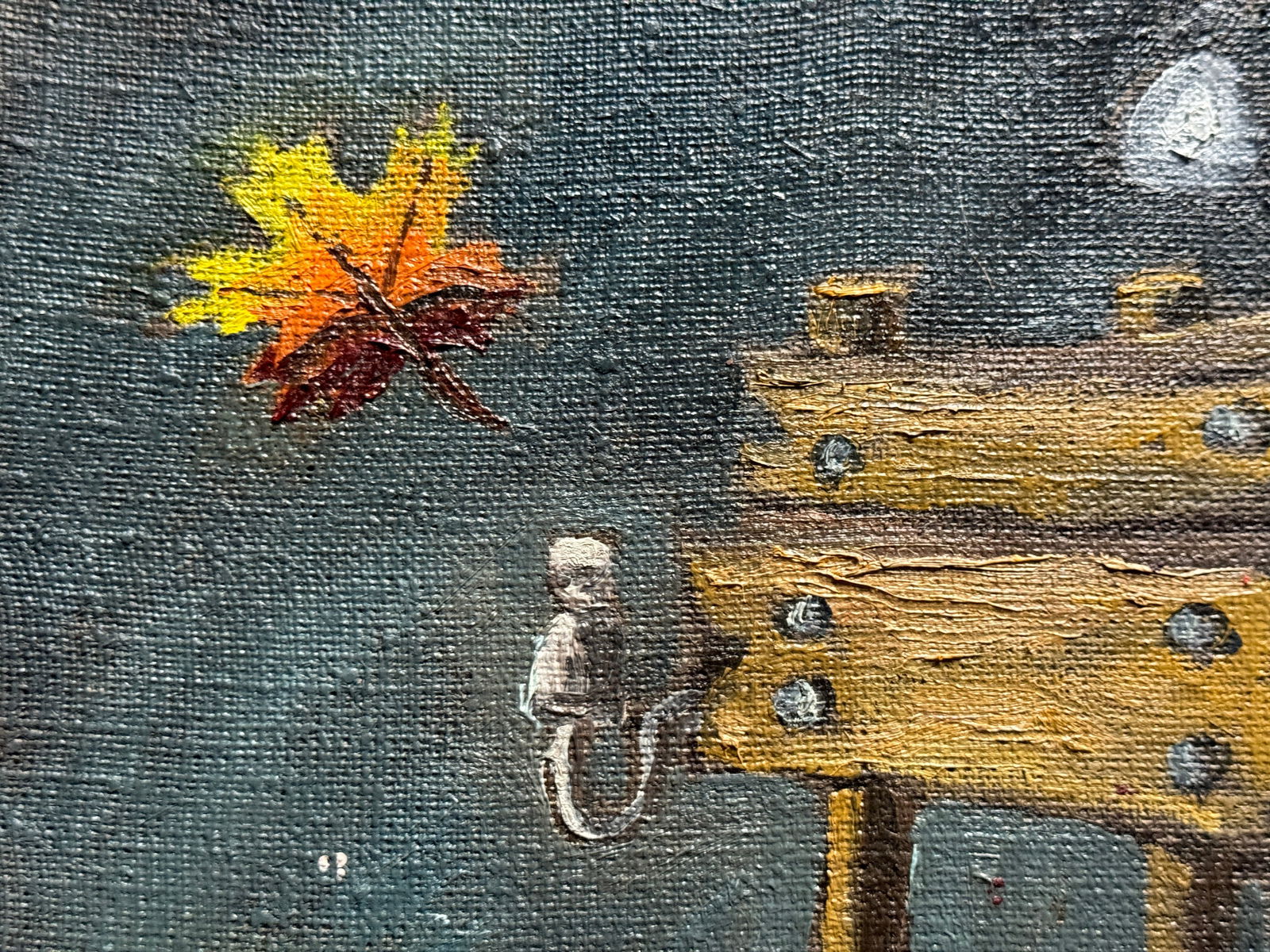 Oil painting with frame stationery button K. Leonid - 3