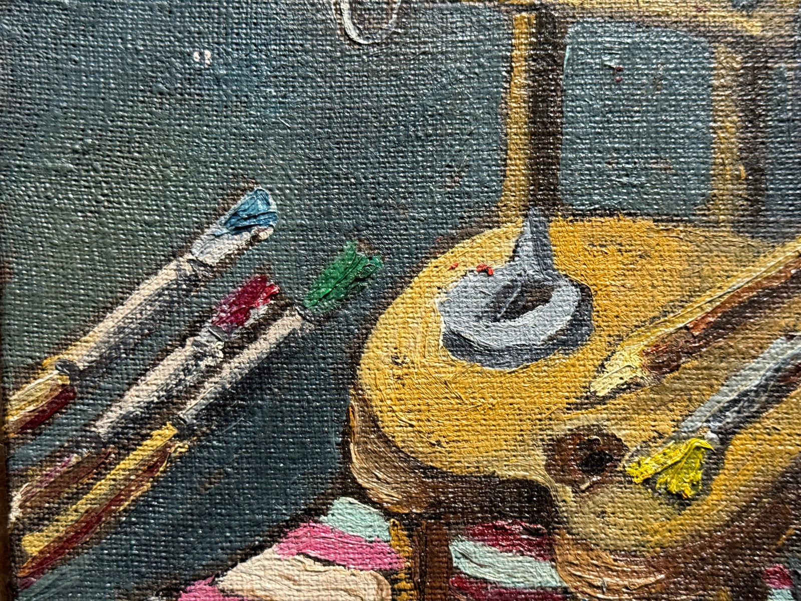 Oil painting with frame stationery button K. Leonid - 4