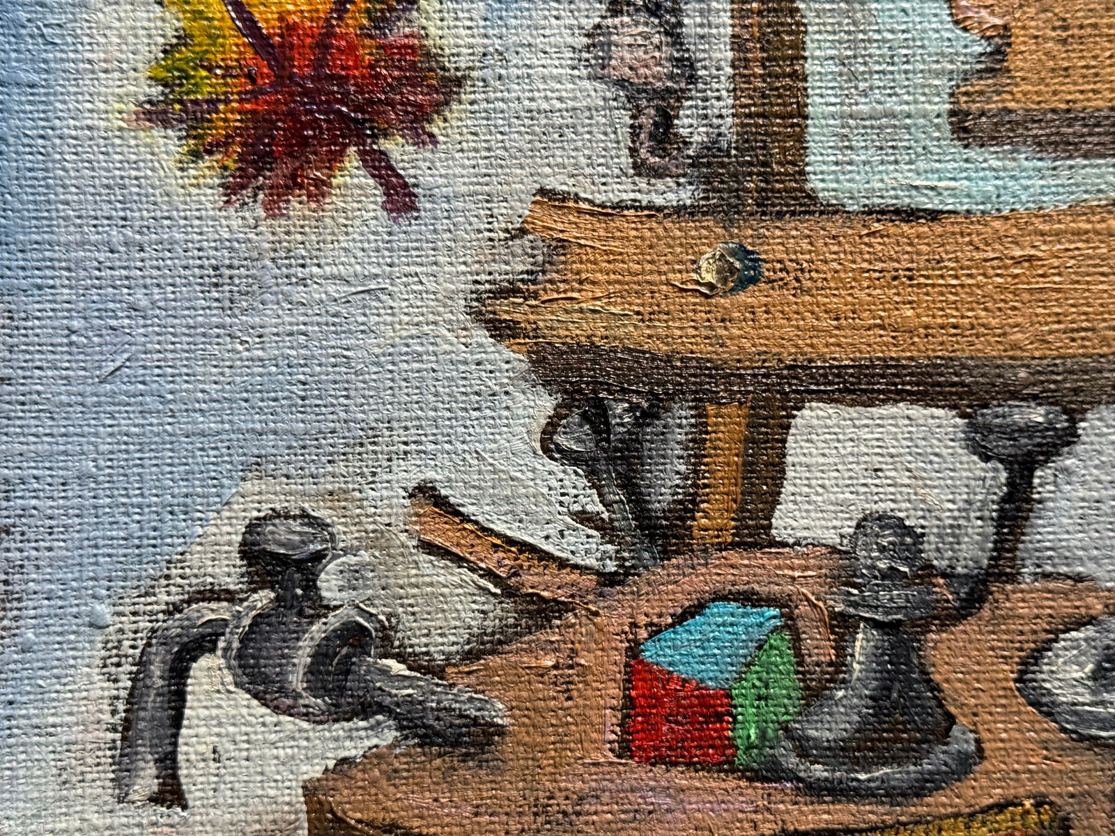 Oil painting with frame Bench K. Leonid - 3