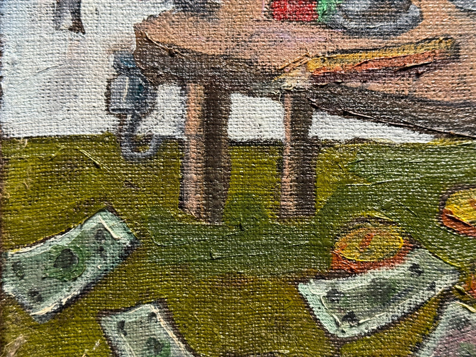 Oil painting with frame Bench K. Leonid - 4