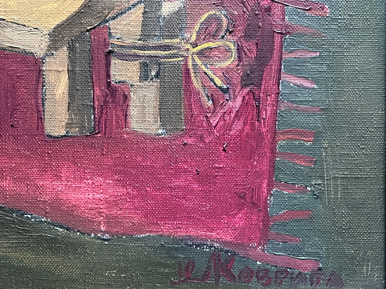 Oil painting with frame stationery button K. Leonid - 7