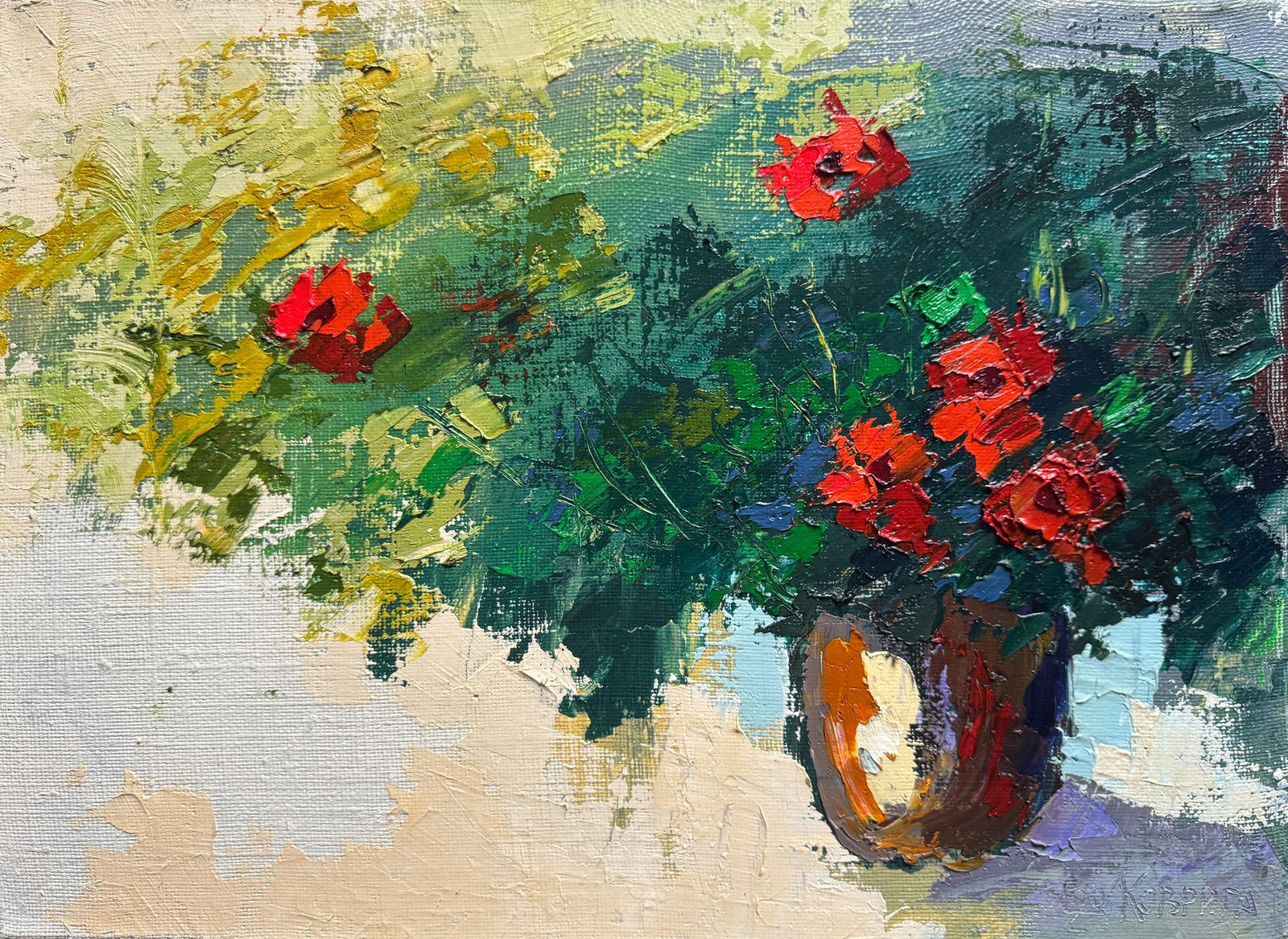 Oil painting with frame Flowers K. Leonid (1 of 12)