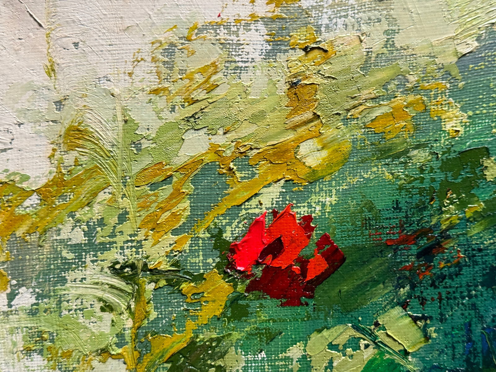 Oil painting with frame Flowers K. Leonid - 2