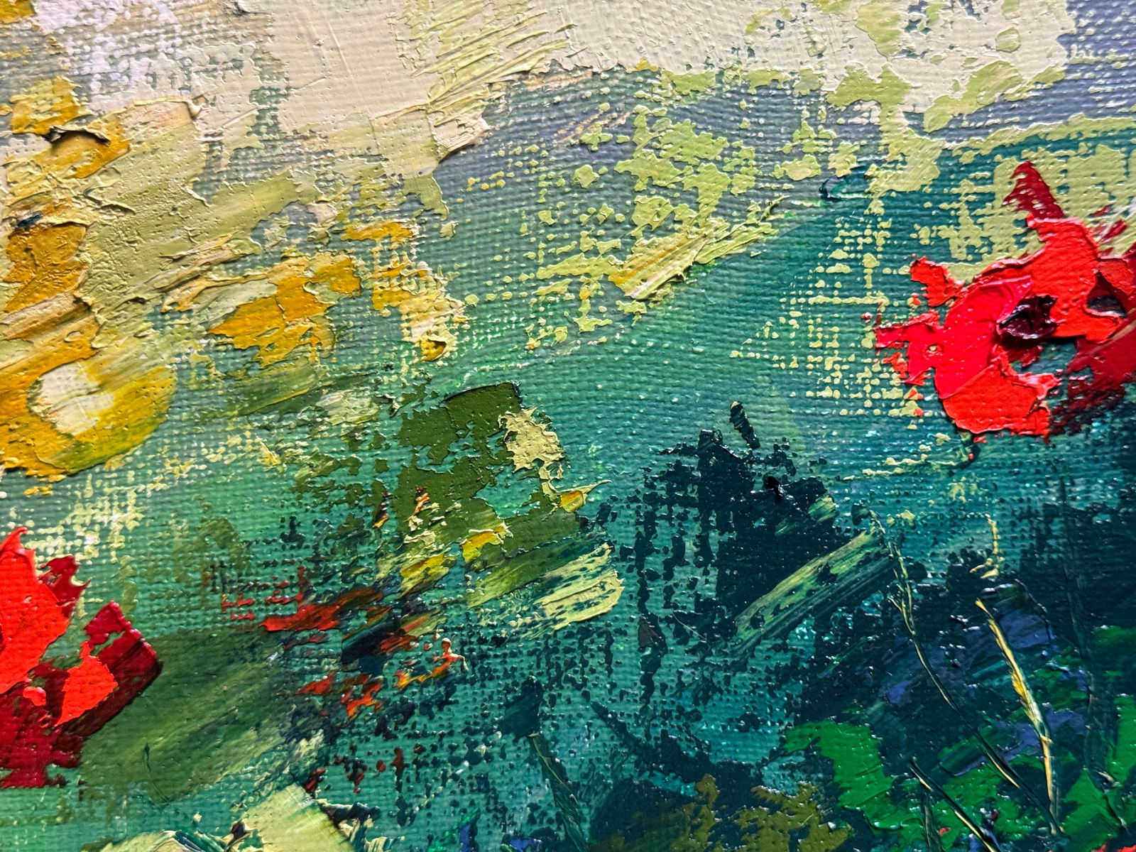 Oil painting with frame Flowers K. Leonid - 7