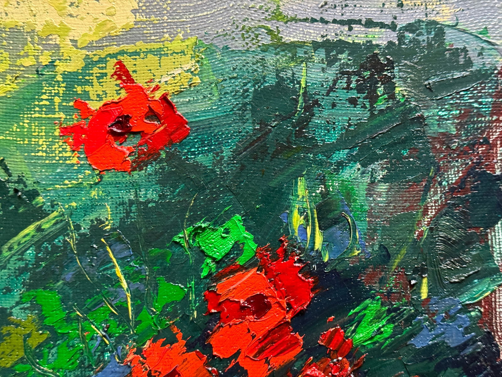 Oil painting with frame Flowers K. Leonid - 8