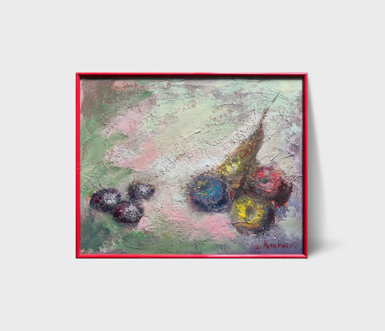 Acrylic painting with frame Fruit K. Leonid - 12