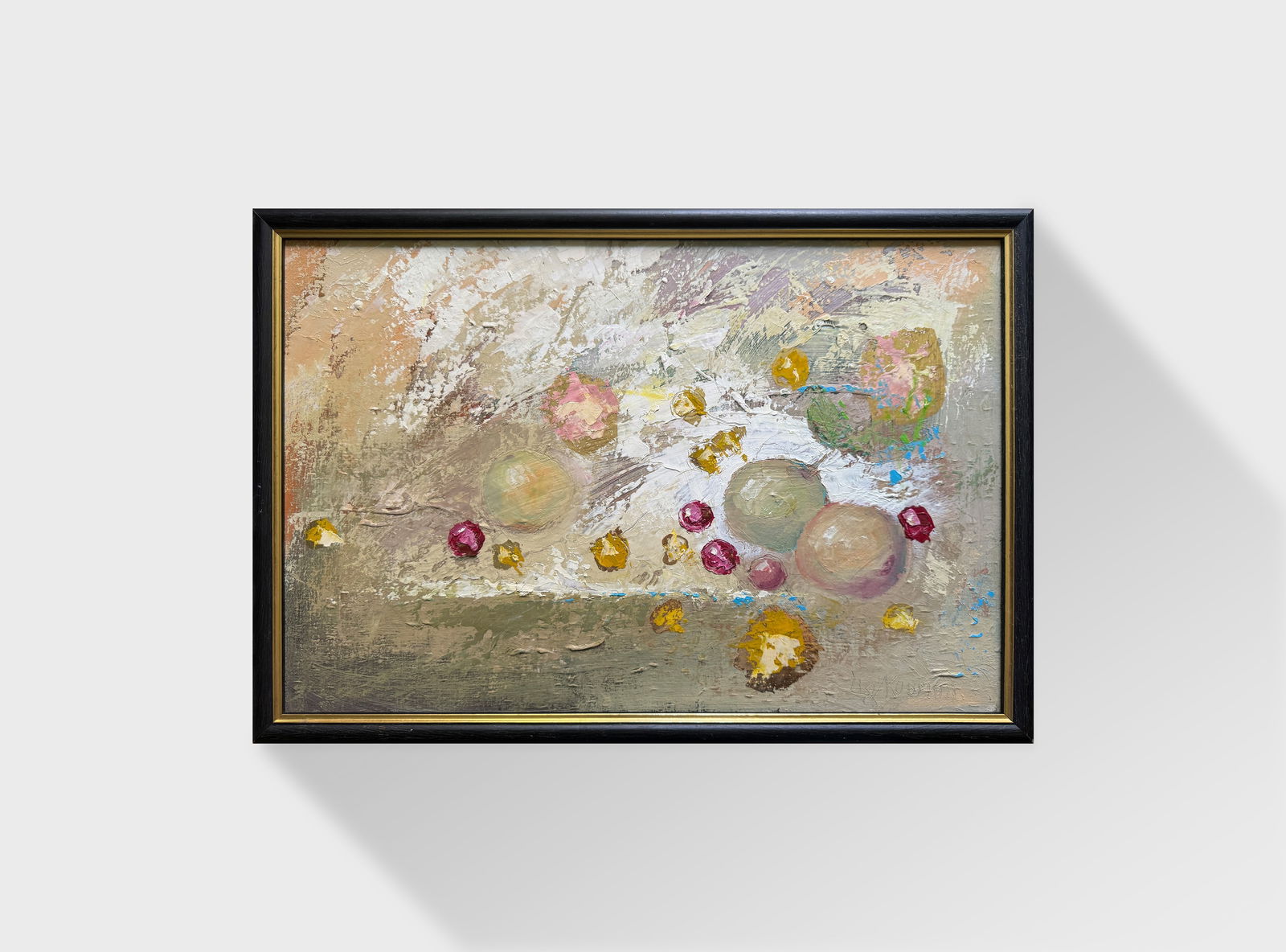 Abstract Oil painting with frame still life K. Leonid - 12