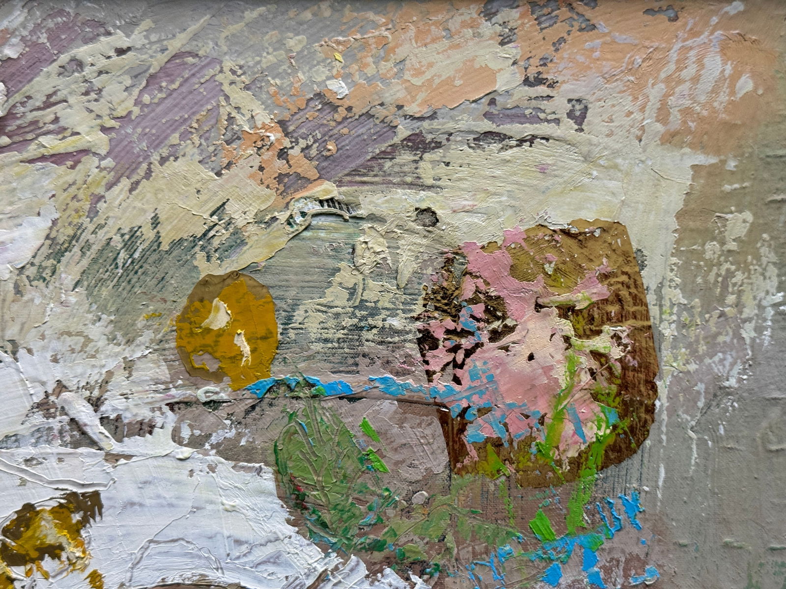 Abstract Oil painting with frame still life K. Leonid - 4