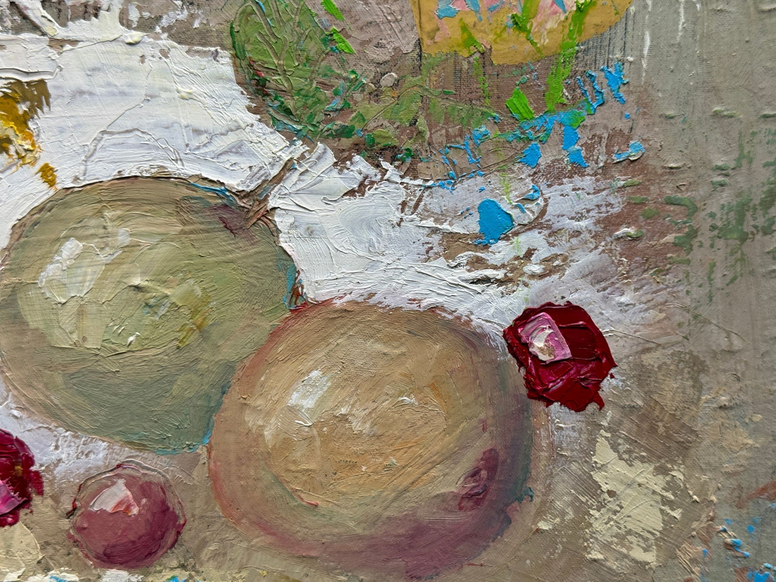 Abstract Oil painting with frame still life K. Leonid - 5