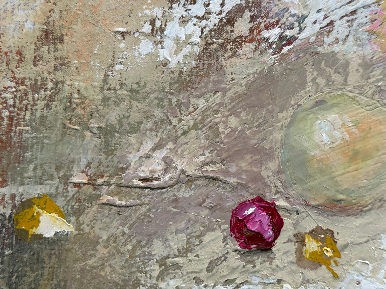 Abstract Oil painting with frame still life K. Leonid - 7