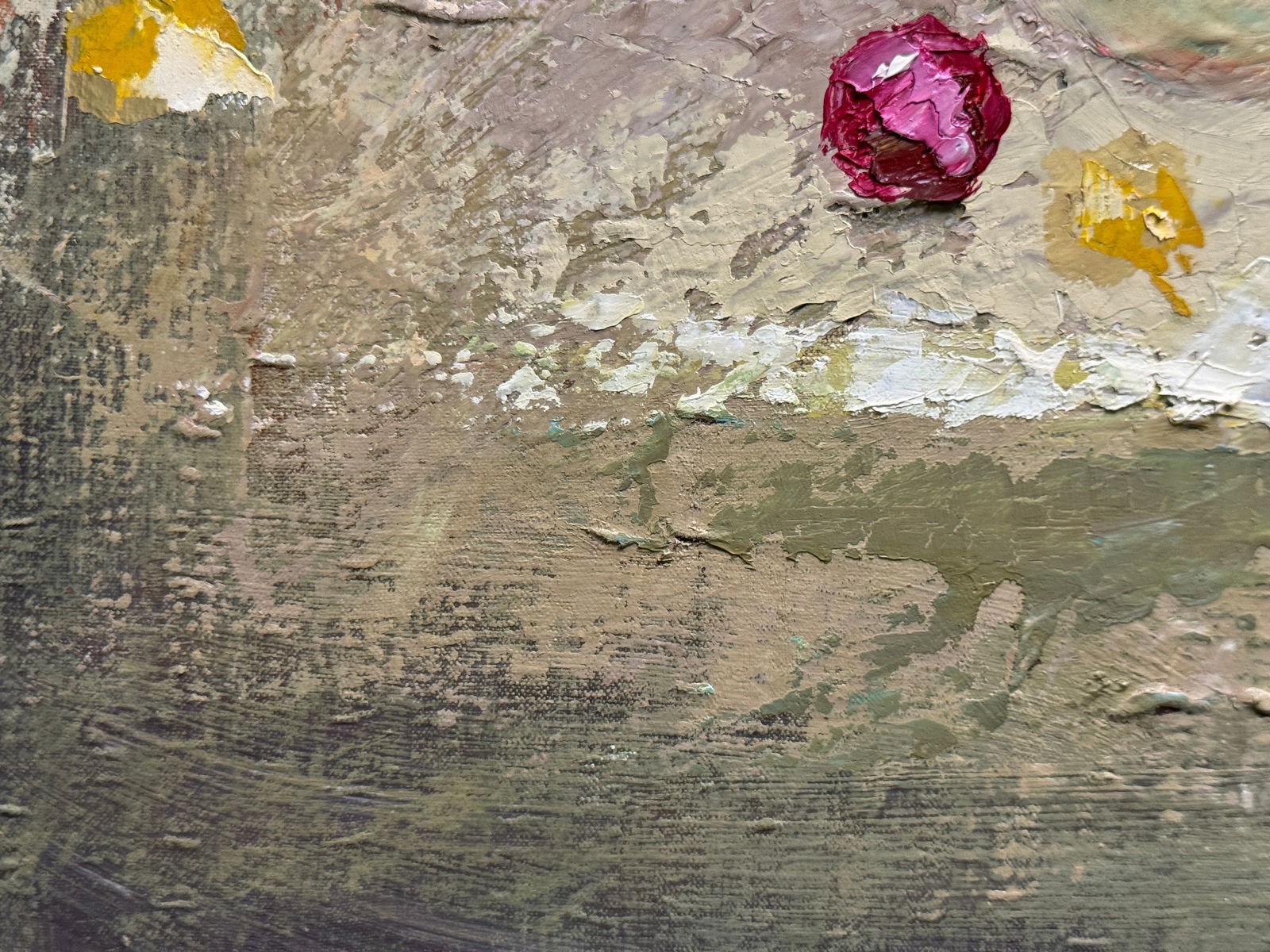 Abstract Oil painting with frame still life K. Leonid - 8