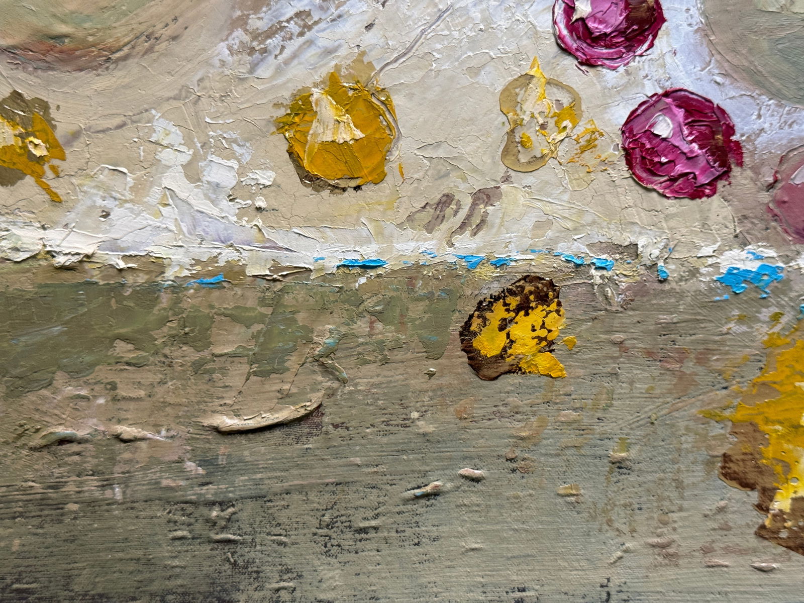 Abstract Oil painting with frame still life K. Leonid - 9