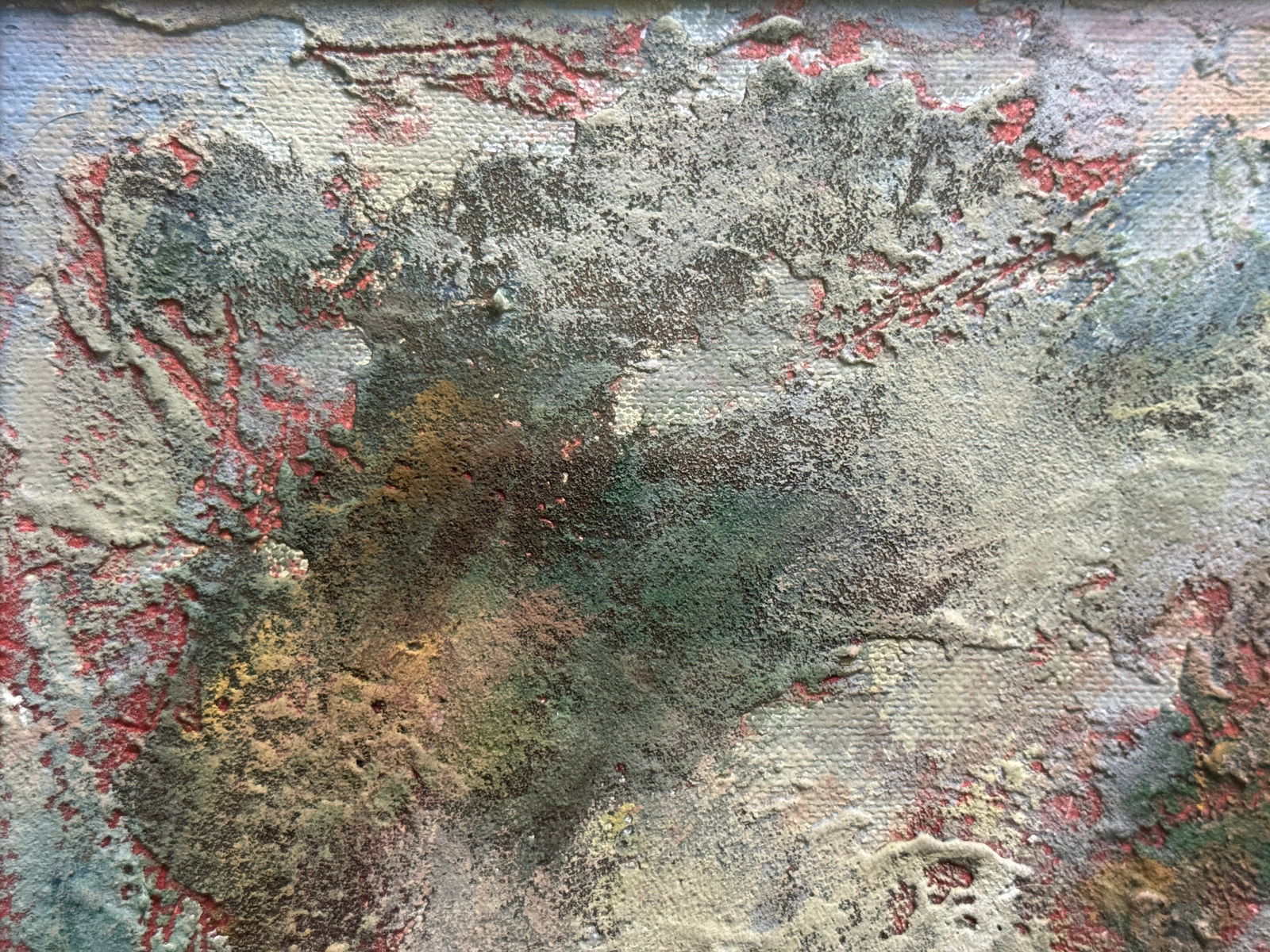 Abstract Acrylic painting with frame Earth K. Leonid - 3