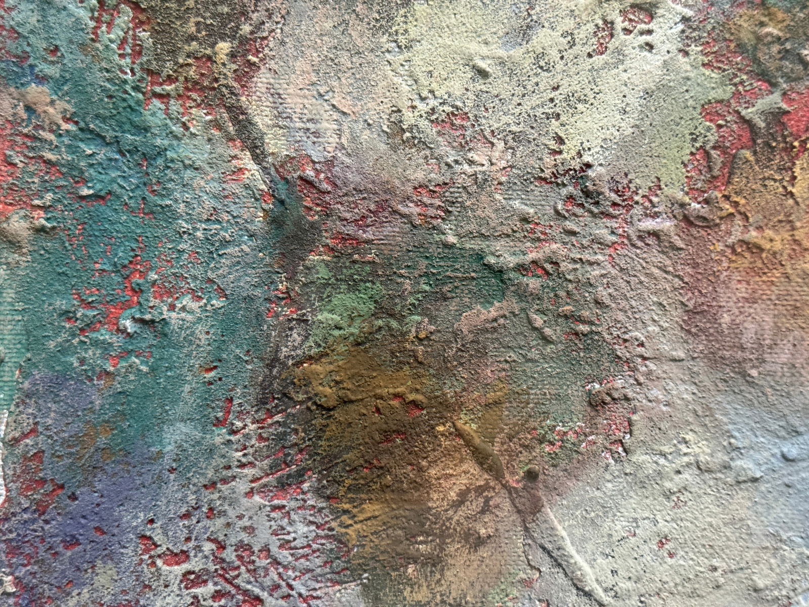 Abstract Acrylic painting with frame Earth K. Leonid - 4