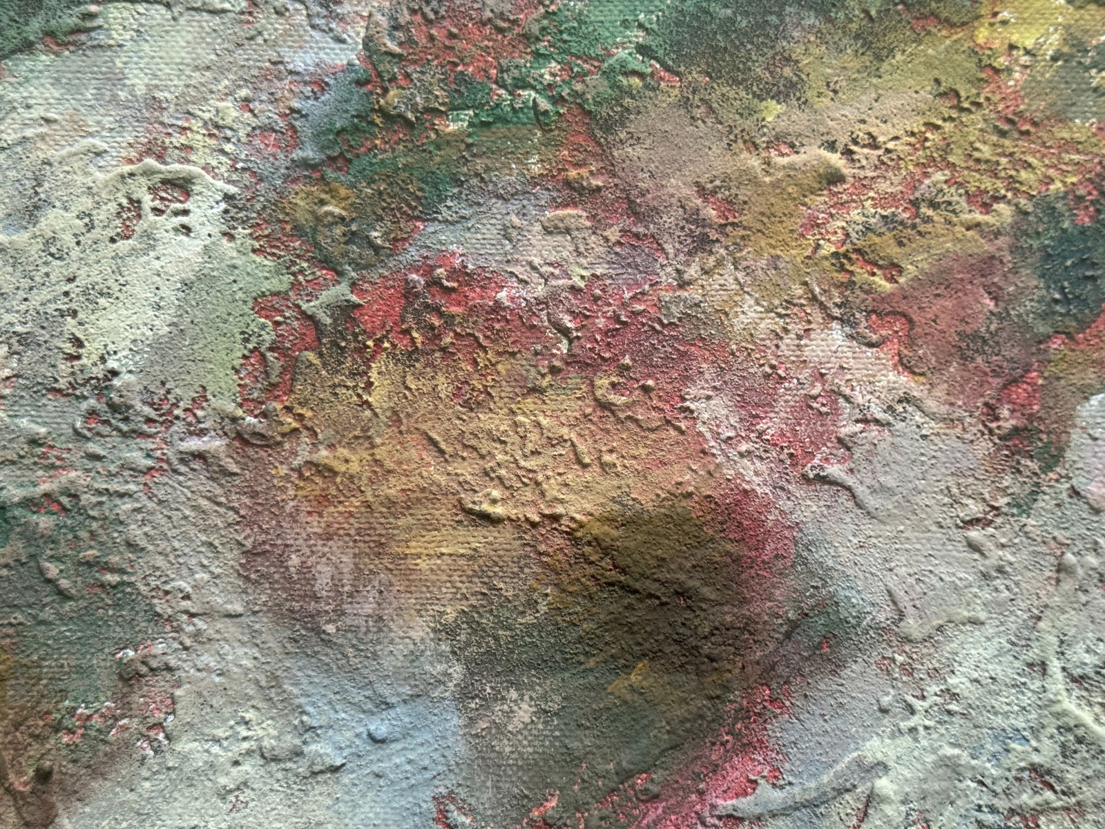 Abstract Acrylic painting with frame Earth K. Leonid - 7