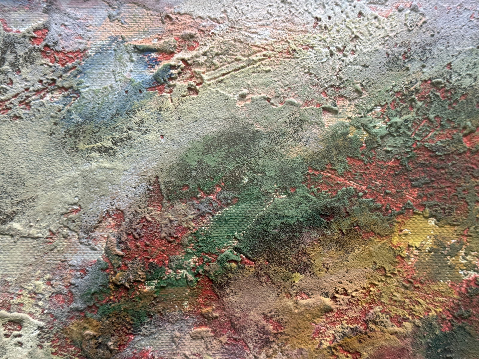 Abstract Acrylic painting with frame Earth K. Leonid - 8