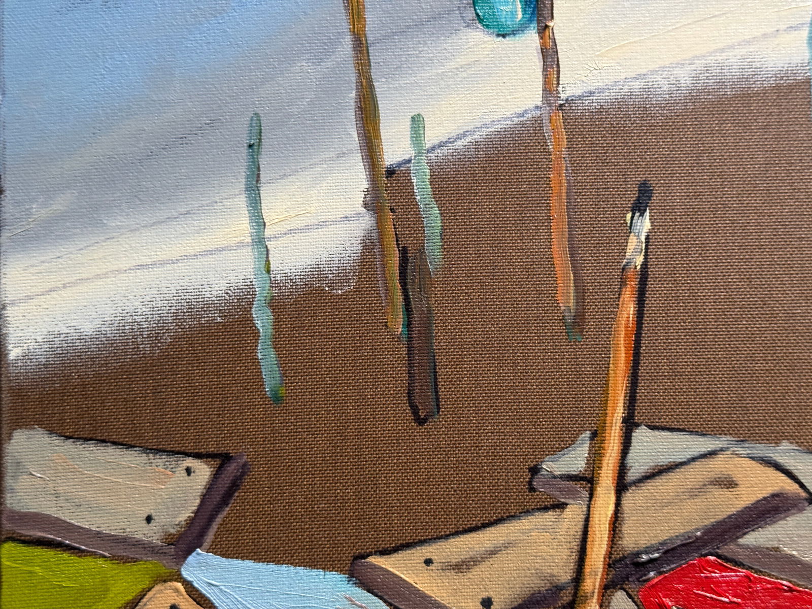 Oil painting with frame Rubik's Cube K. Leonid - 3