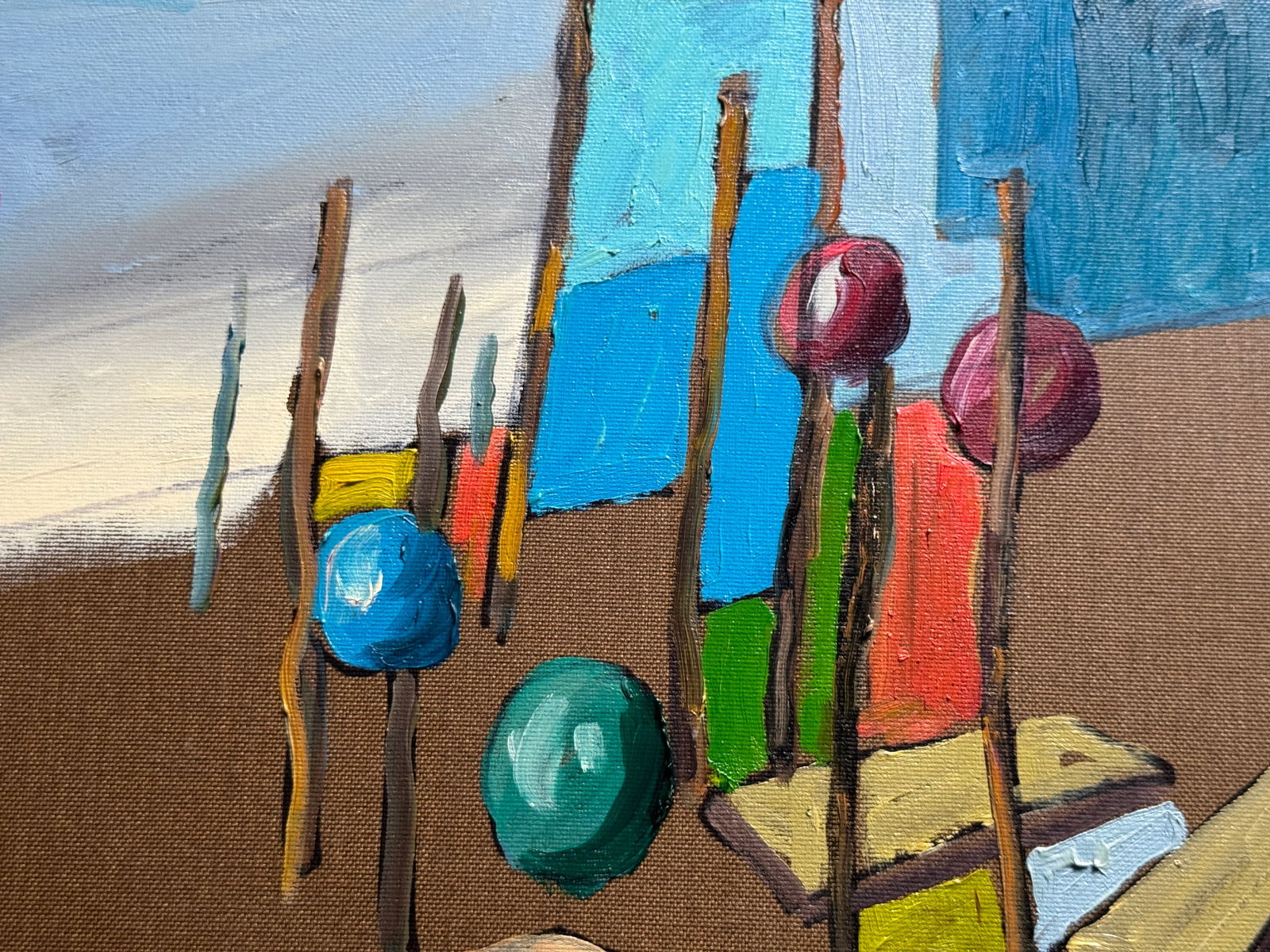 Oil painting with frame Rubik's Cube K. Leonid - 9