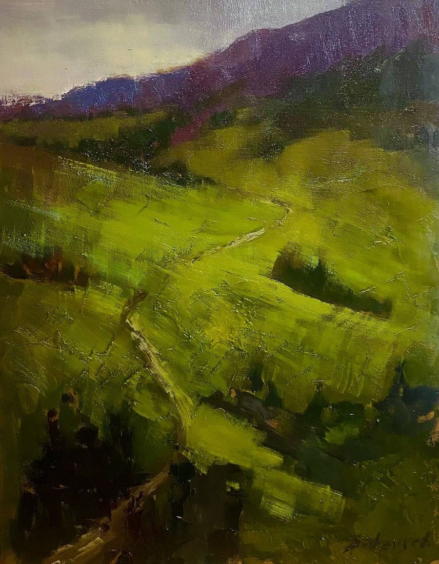 Oil painting Hills Yulia D.: Title: Oil painting Hills Yulia D. Description: 08YD Painter: Yulia D. Size: 50x40 cm/19.68x15.74 inches Components: oil, canvas Original painting from our collection ERA: 2025 Short information: 