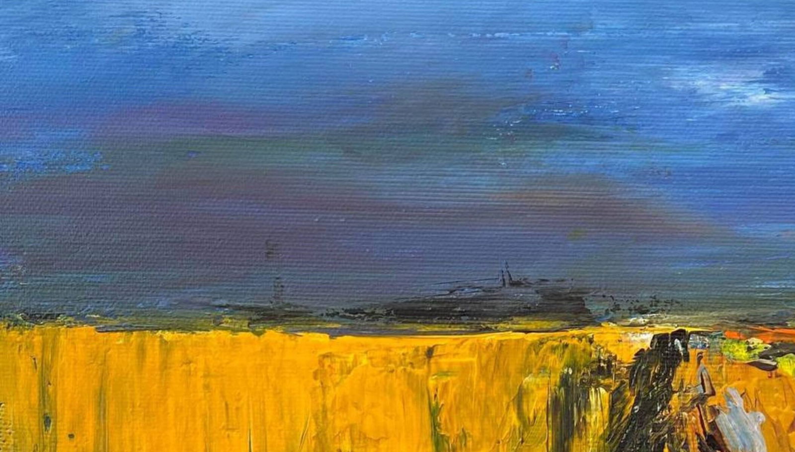Acrylic painting Rainy field Igor Kutsenko - 5