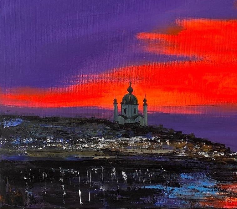 Acrylic painting Kyiv. Podil Igor Kutsenko - 4