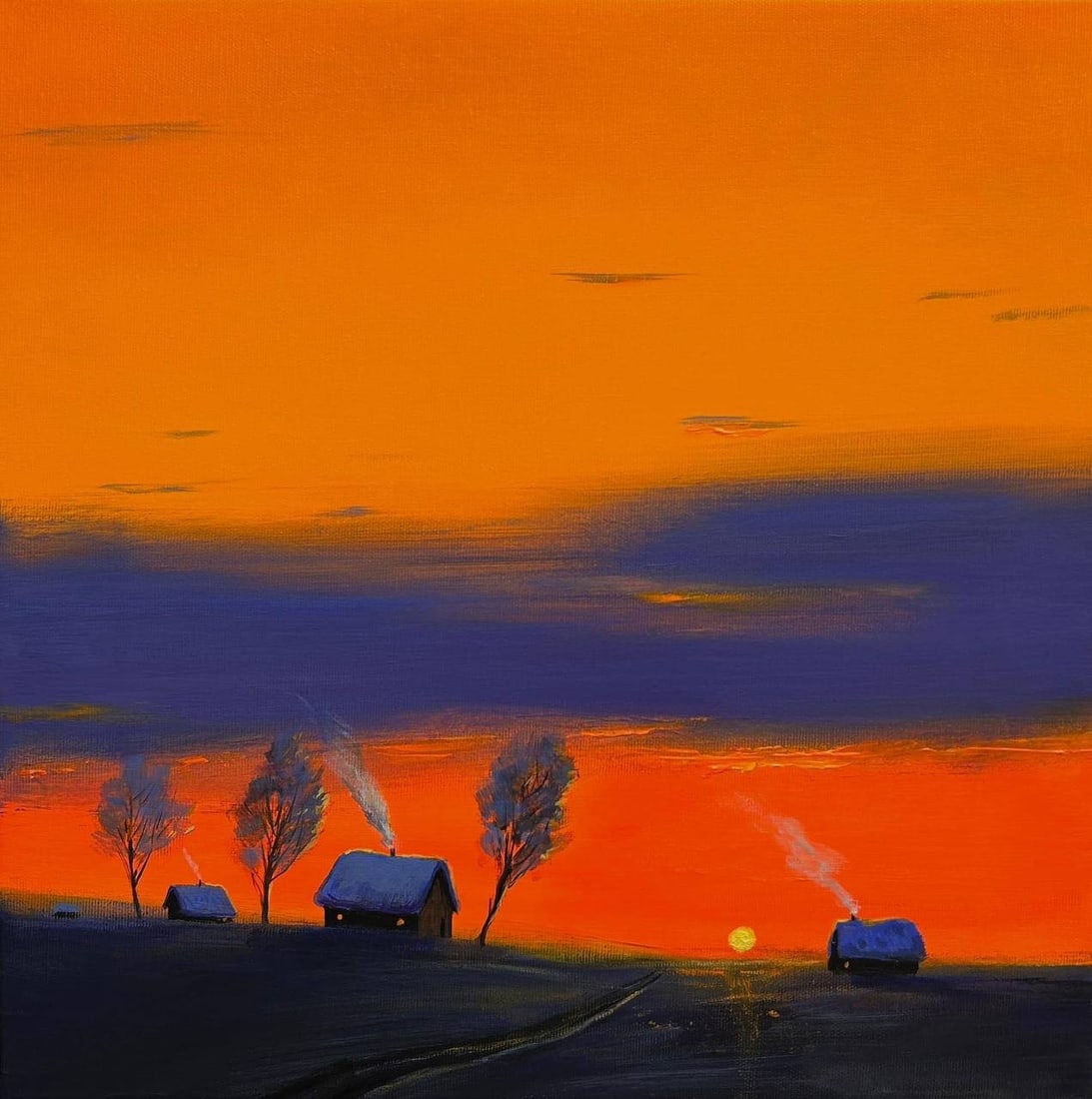 Acrylic painting Hallow evening Igor Kutsenko (1 of 1)