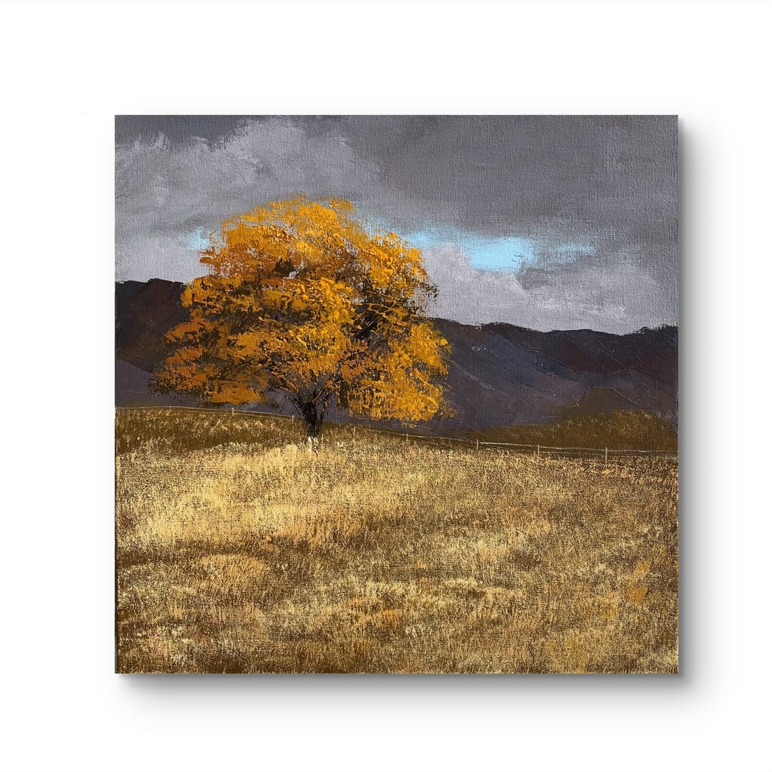 Oil painting Autumn tree Ukrainian painter - 2