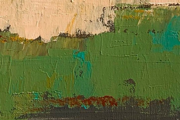 Oil painting House on the field Ukrainian painter - 5