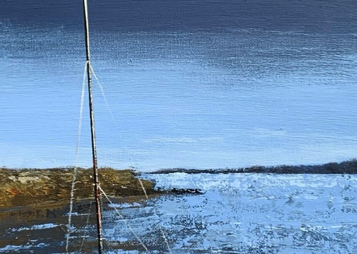 Oil painting Boat on the beach Ukrainian painter - 11