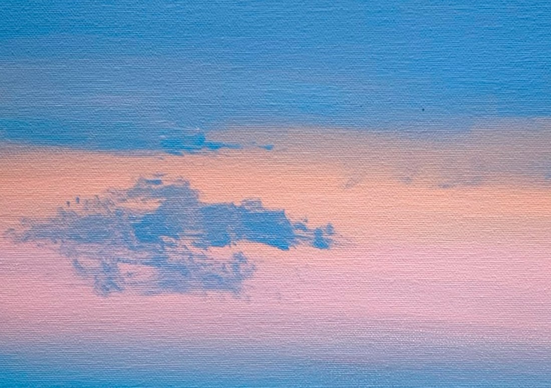 Oil painting Rural horizon Ukrainian painter - 10