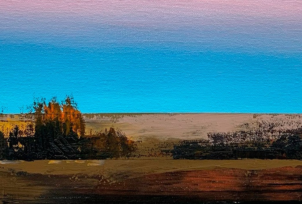 Oil painting Rural horizon Ukrainian painter - 11