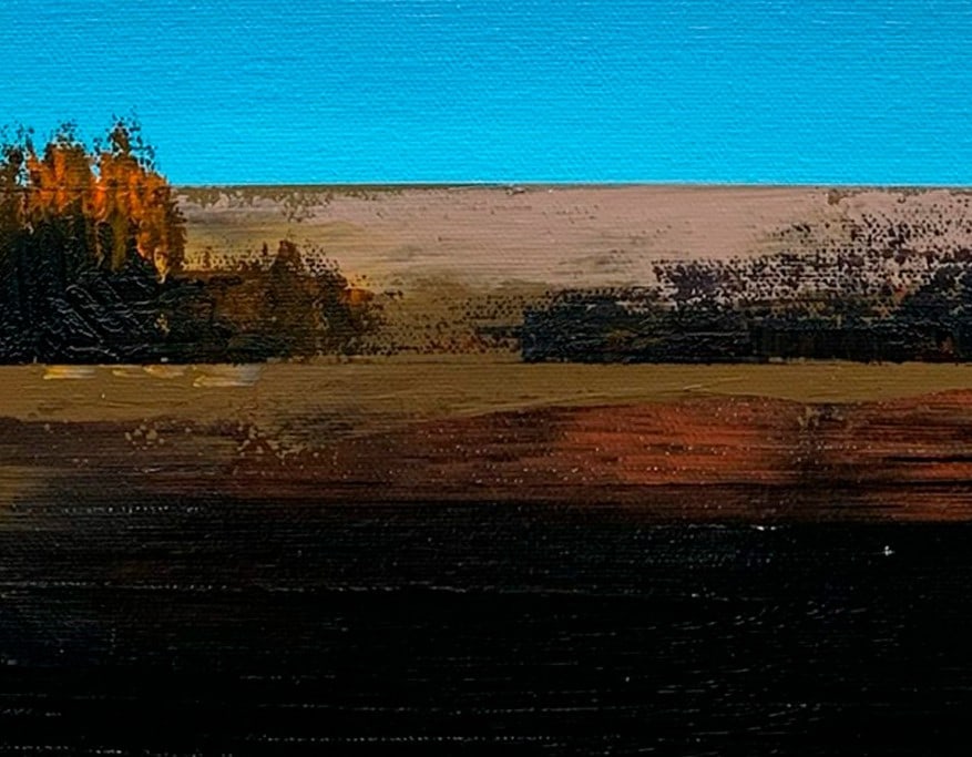 Oil painting Rural horizon Ukrainian painter - 5