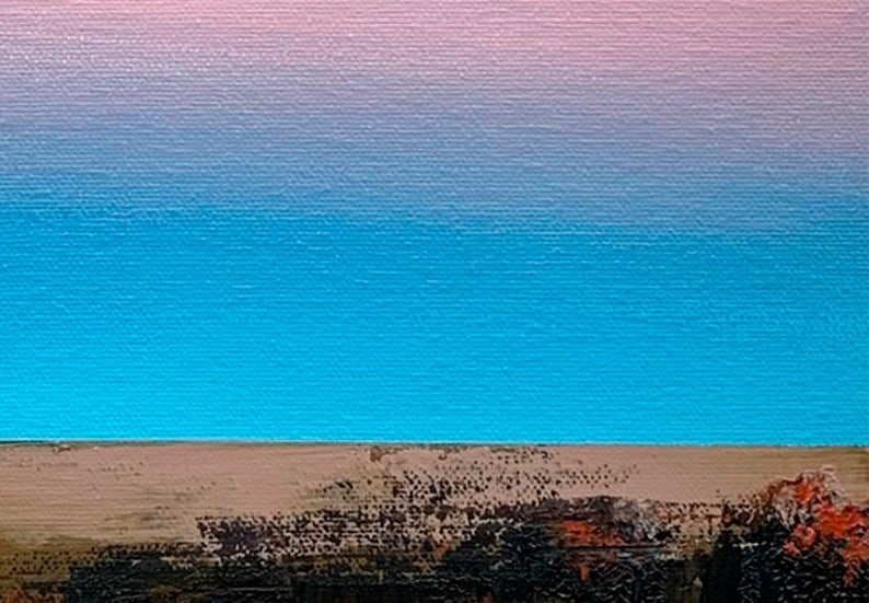 Oil painting Rural horizon Ukrainian painter - 8