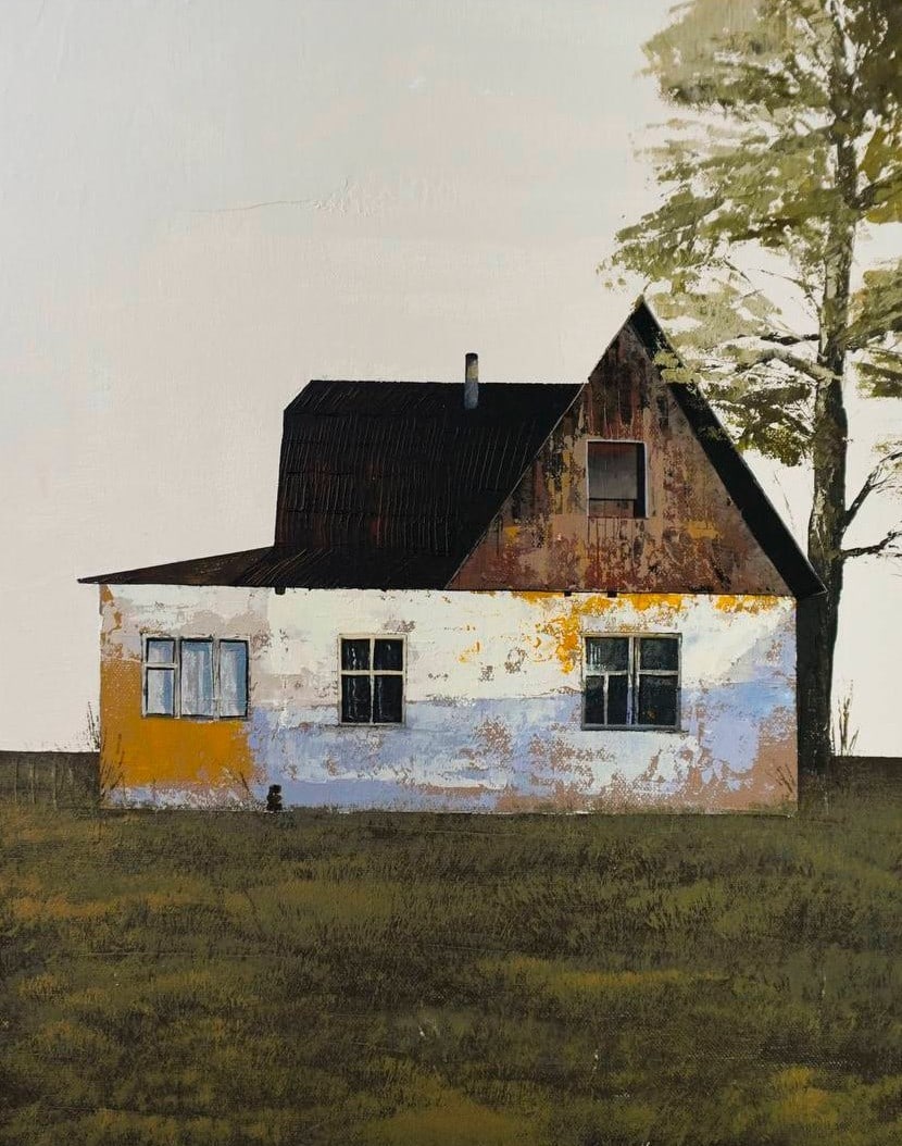 Oil painting Spring chill Ukrainian painter: Title: Oil painting Spring chill Ukrainian painter Description: 12Sh Painter: Ilona Sh. Size: 50x40 cm/ 19.7x15.75 inches Components: acrylic, canvas Original painting CONDITION: exellent ERA: 2026 AR