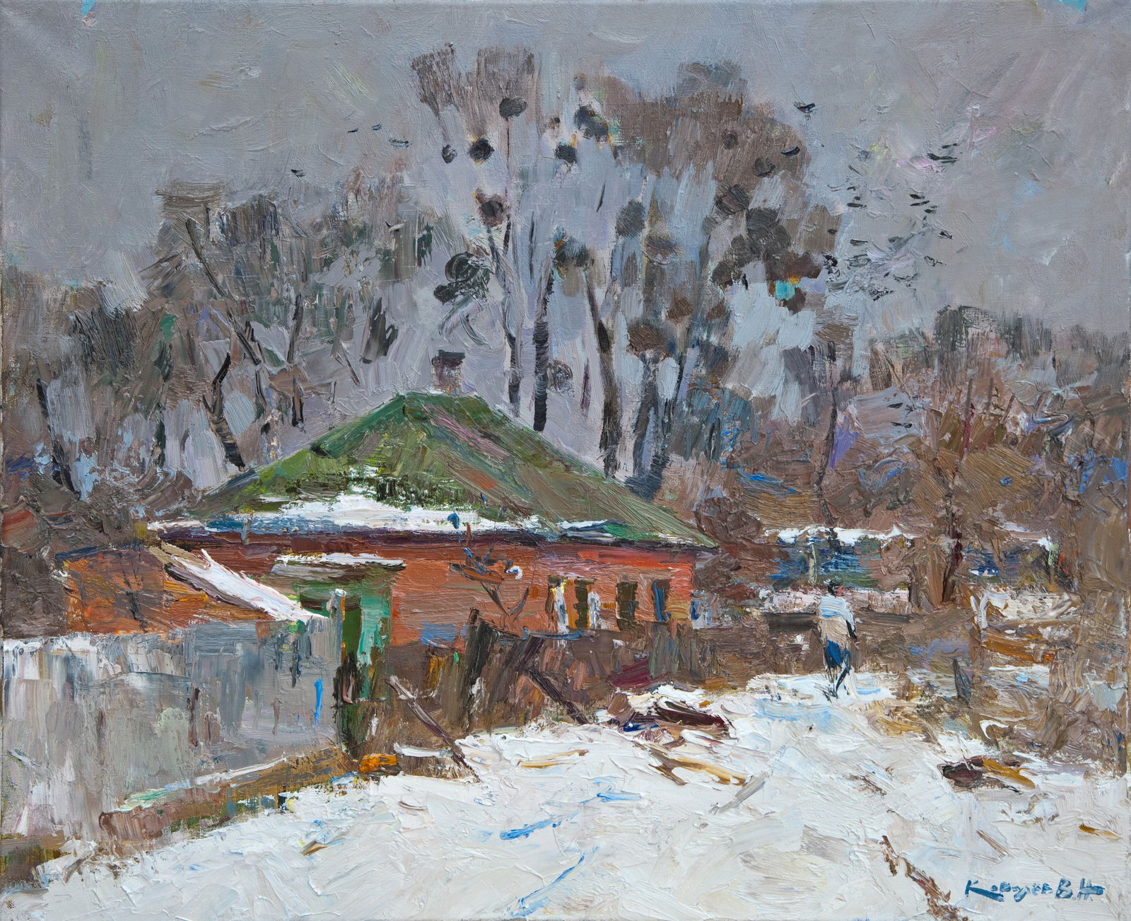 Oil painting Spring is coming Ukrainian Artist: Title: Oil painting Spring is coming Ukrainian Artist Description: 88KV Painter: Kovaliov V. Size: 50x60 cm/19.7x23.6 inches Components: oil, canvas Original painting from our collection ERA: 2011