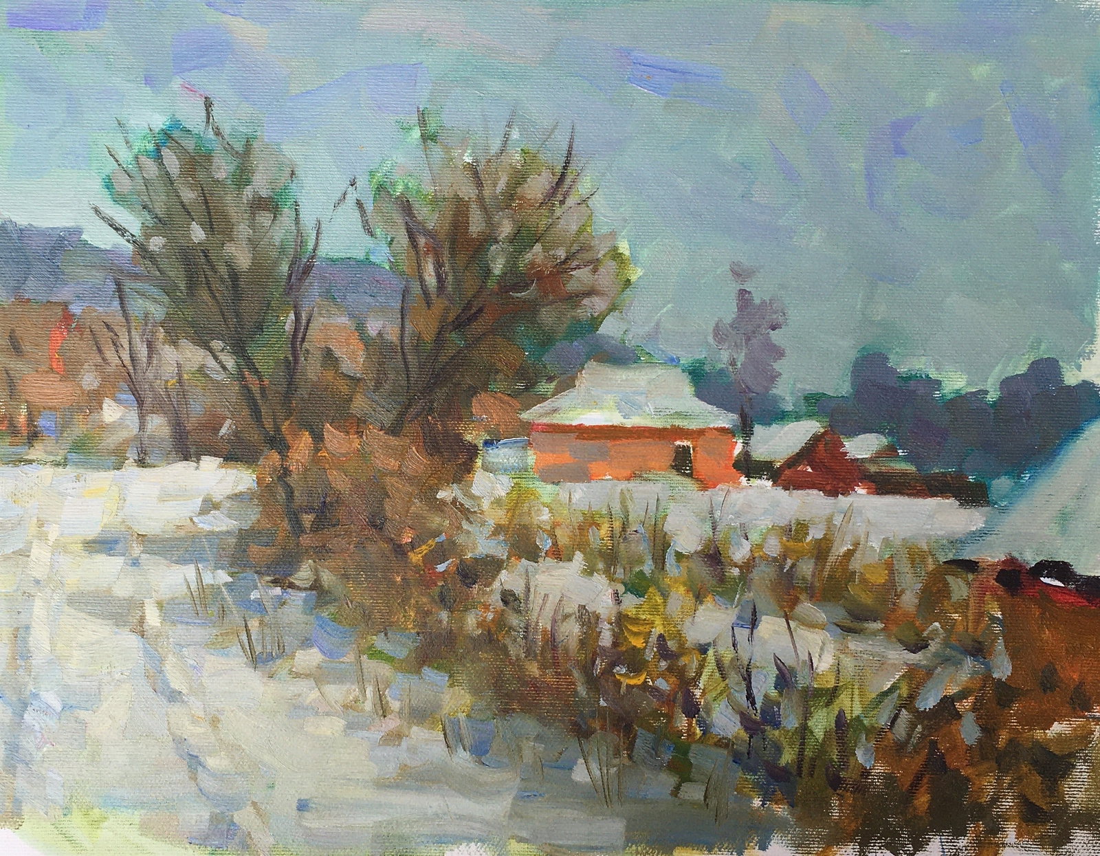 Oil painting Winter way Sergey Ivanovich Animov: Title: Oil painting Winter way Sergey Ivanovich Animov Description: 226DDD Painter: Sergey Ivanovich Animov Size: 28x38 cm/11,02x14,96 inches Components: canvas, oil Original painting from our