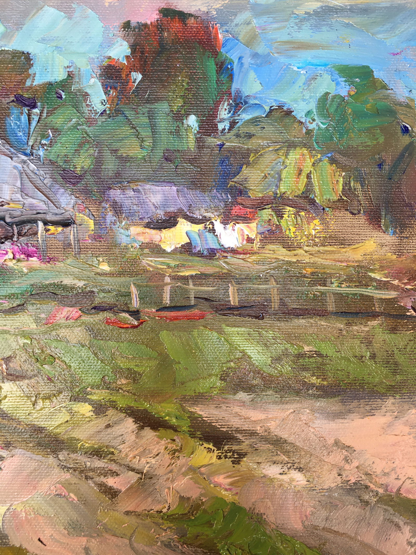 Oil painting Outside the village Sergey Ivanovich Animov - 10