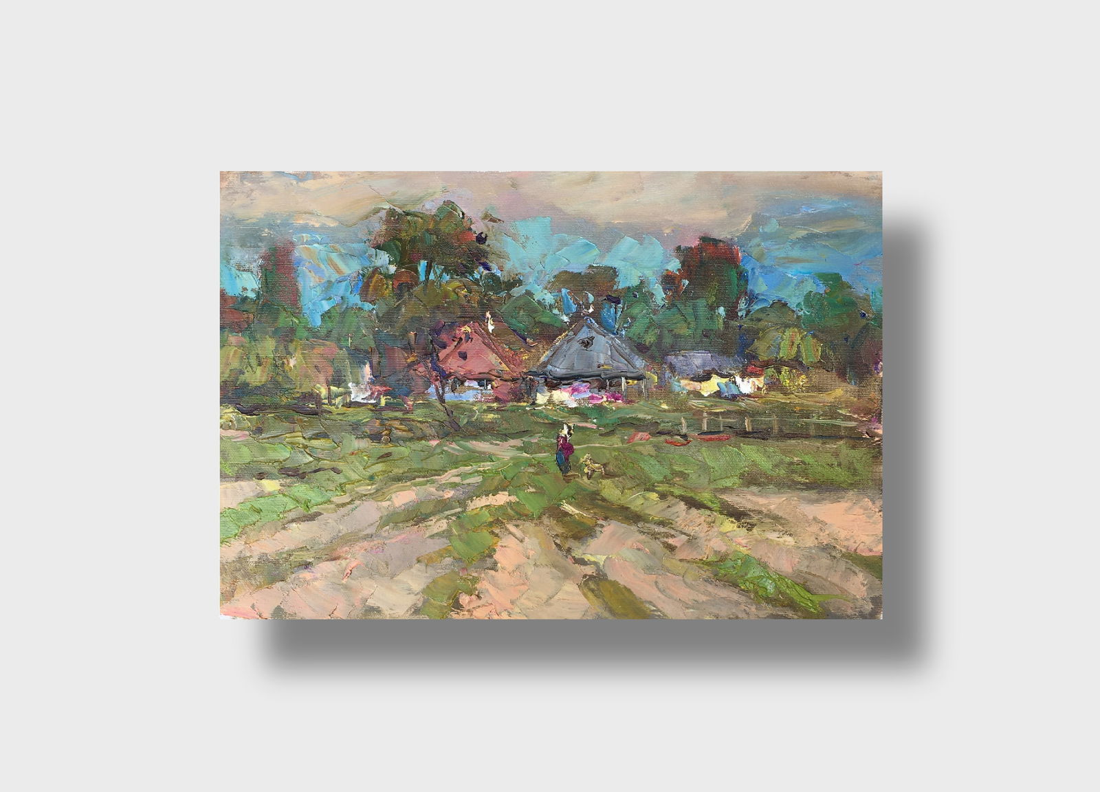 Oil painting Outside the village Sergey Ivanovich Animov - 11