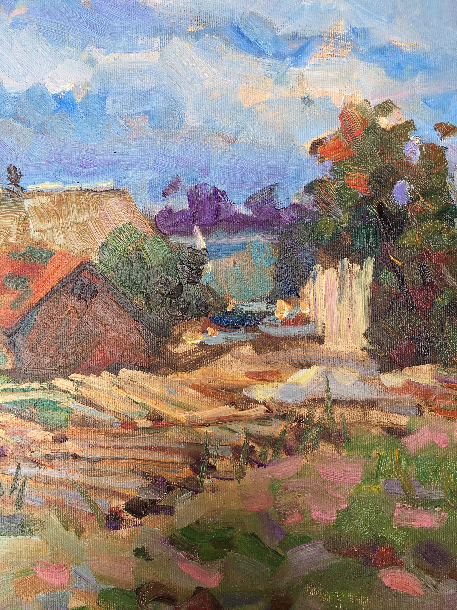 Oil painting Village yard Sergey Ivanovich Animov - 8