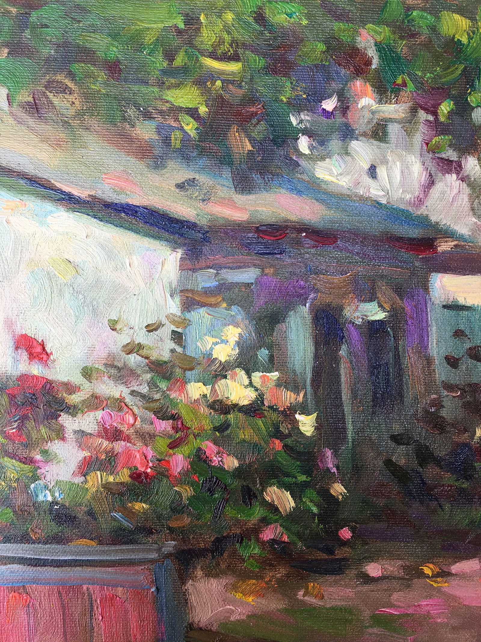 Oil painting In a rural yard Sergey Ivanovich Animov - 3