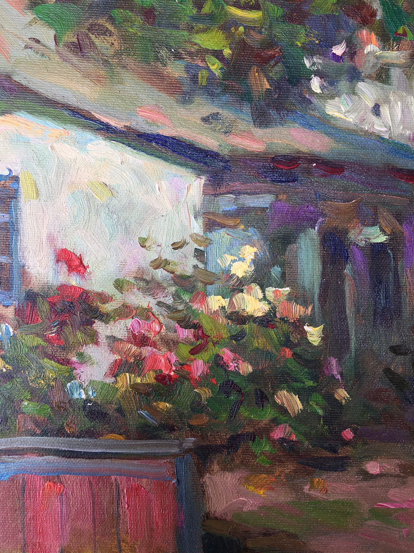 Oil painting In a rural yard Sergey Ivanovich Animov - 4