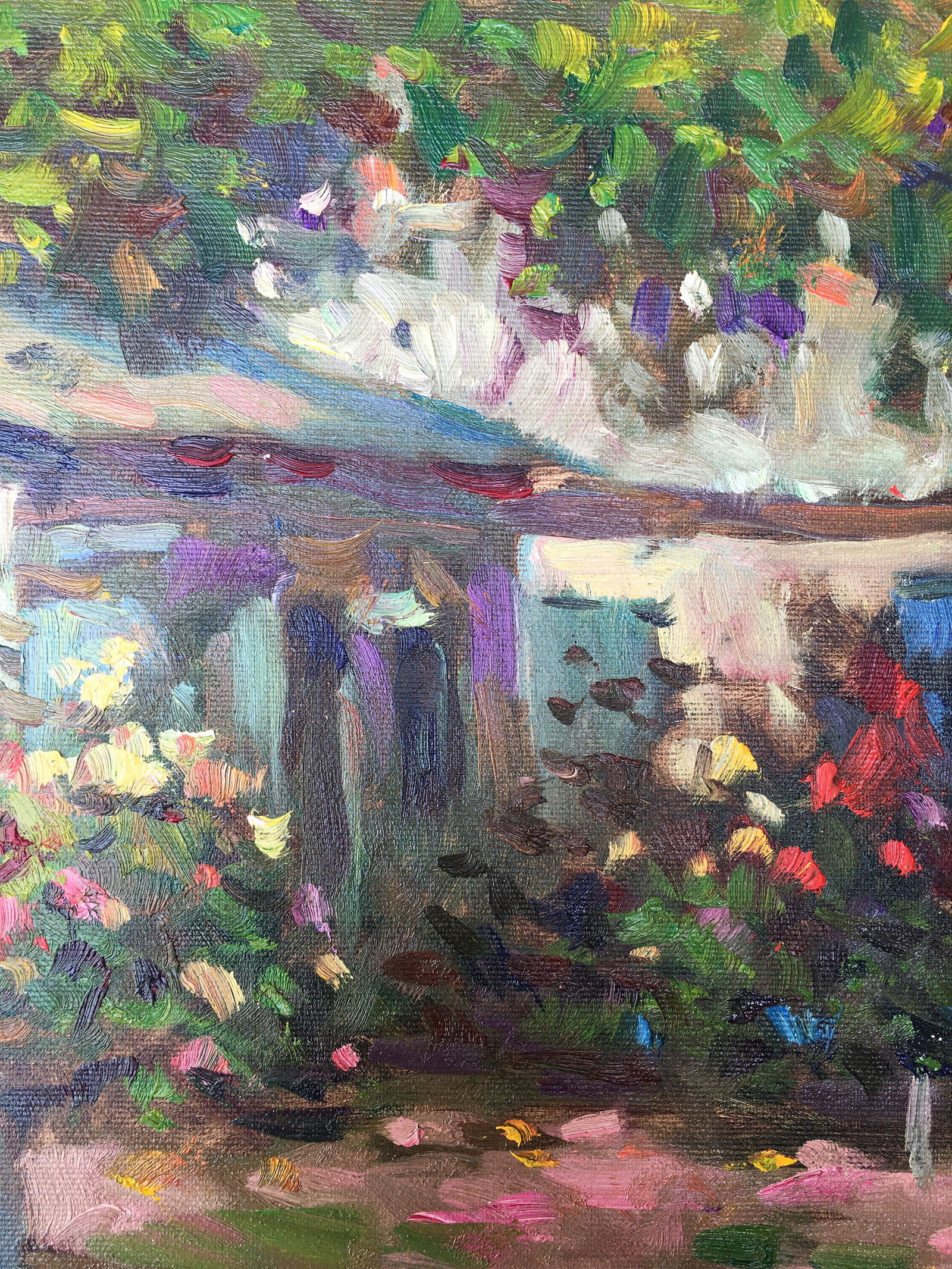 Oil painting In a rural yard Sergey Ivanovich Animov - 5