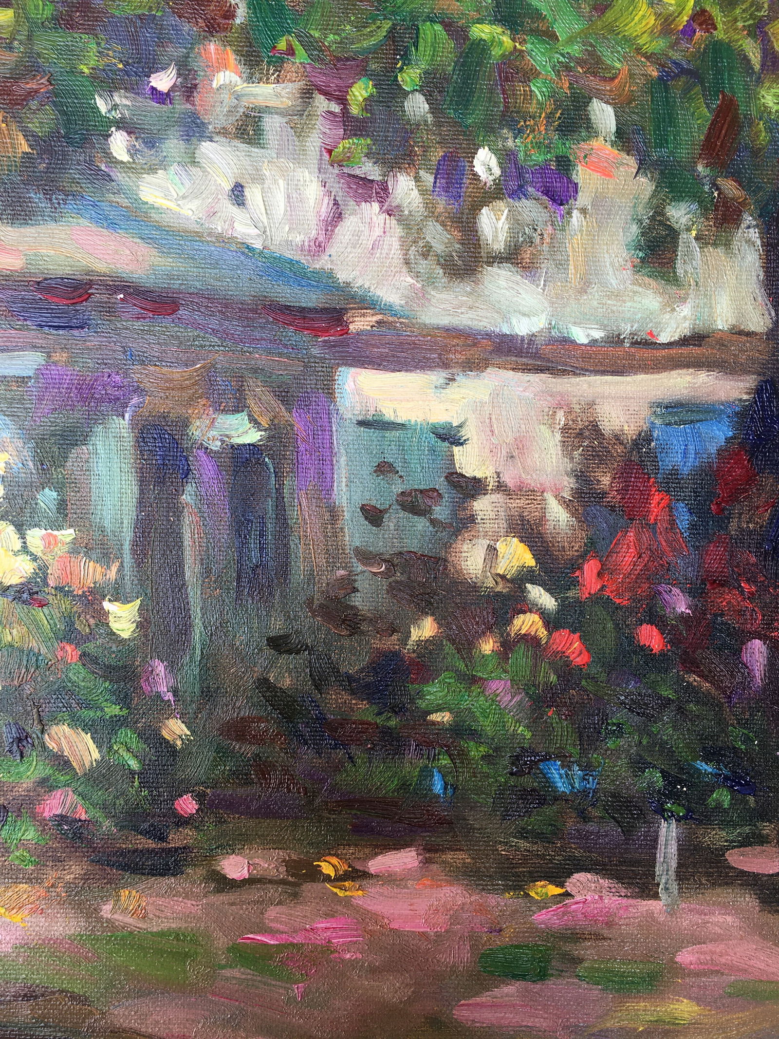 Oil painting In a rural yard Sergey Ivanovich Animov - 6