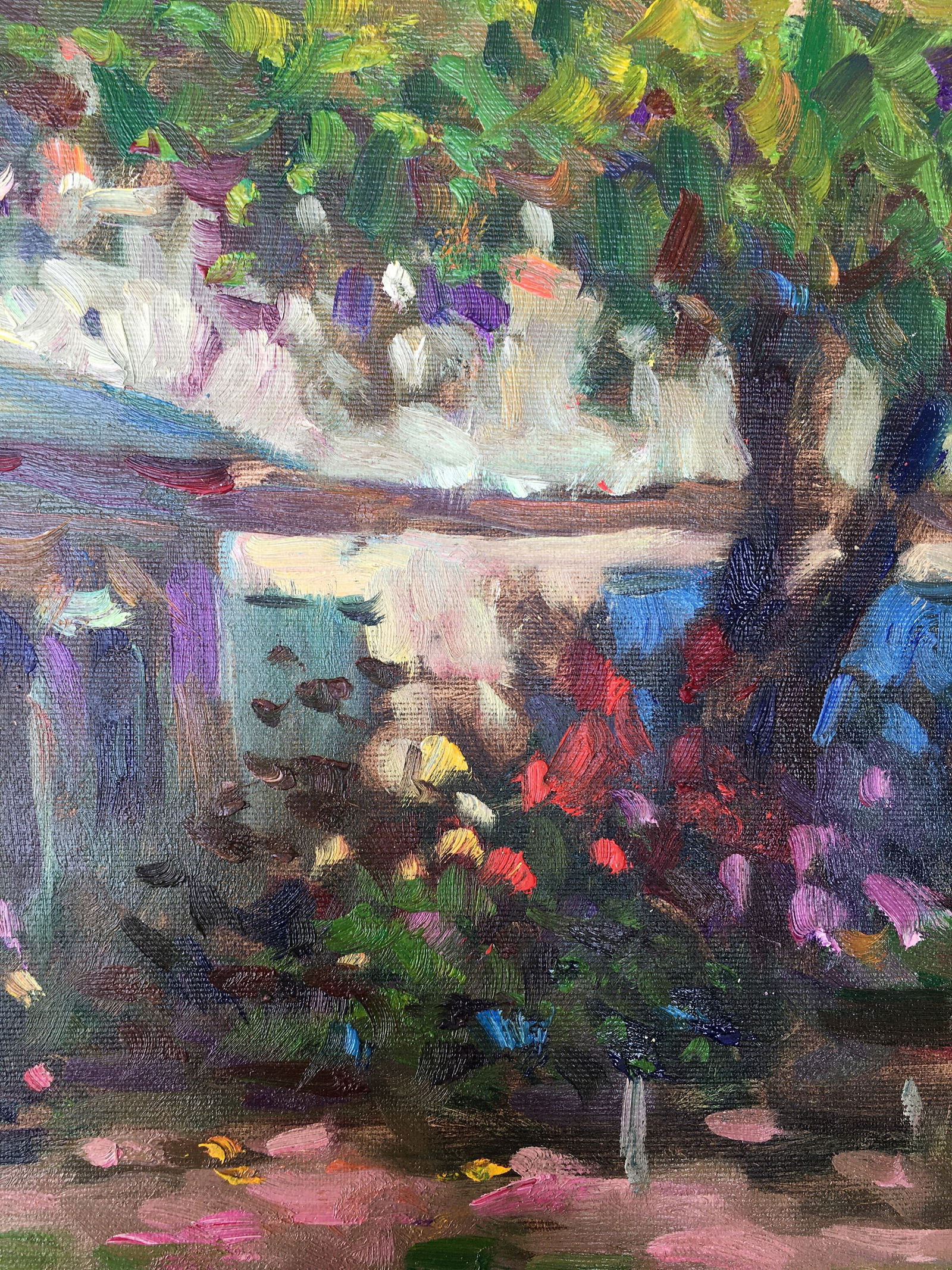 Oil painting In a rural yard Sergey Ivanovich Animov - 7