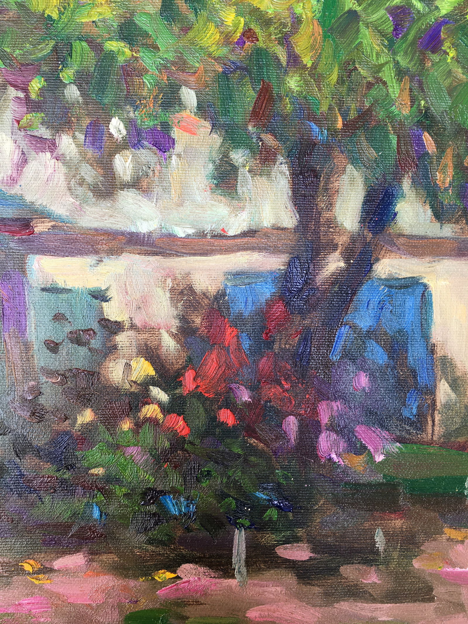 Oil painting In a rural yard Sergey Ivanovich Animov - 8