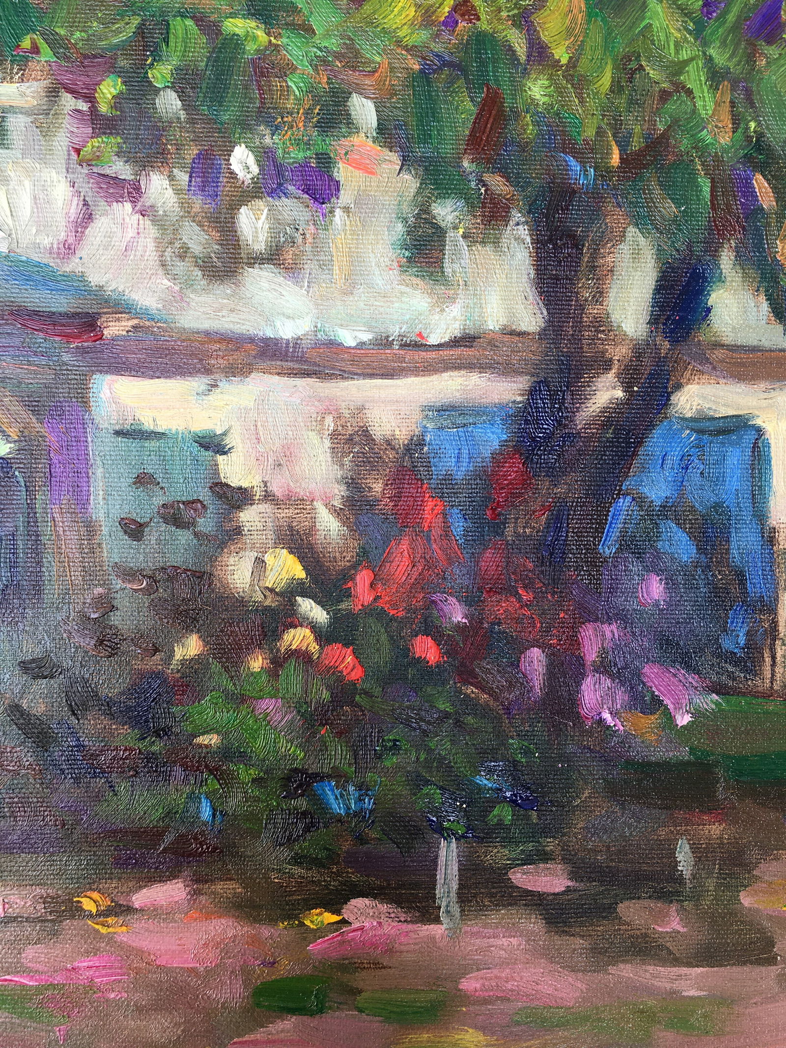 Oil painting In a rural yard Sergey Ivanovich Animov - 9