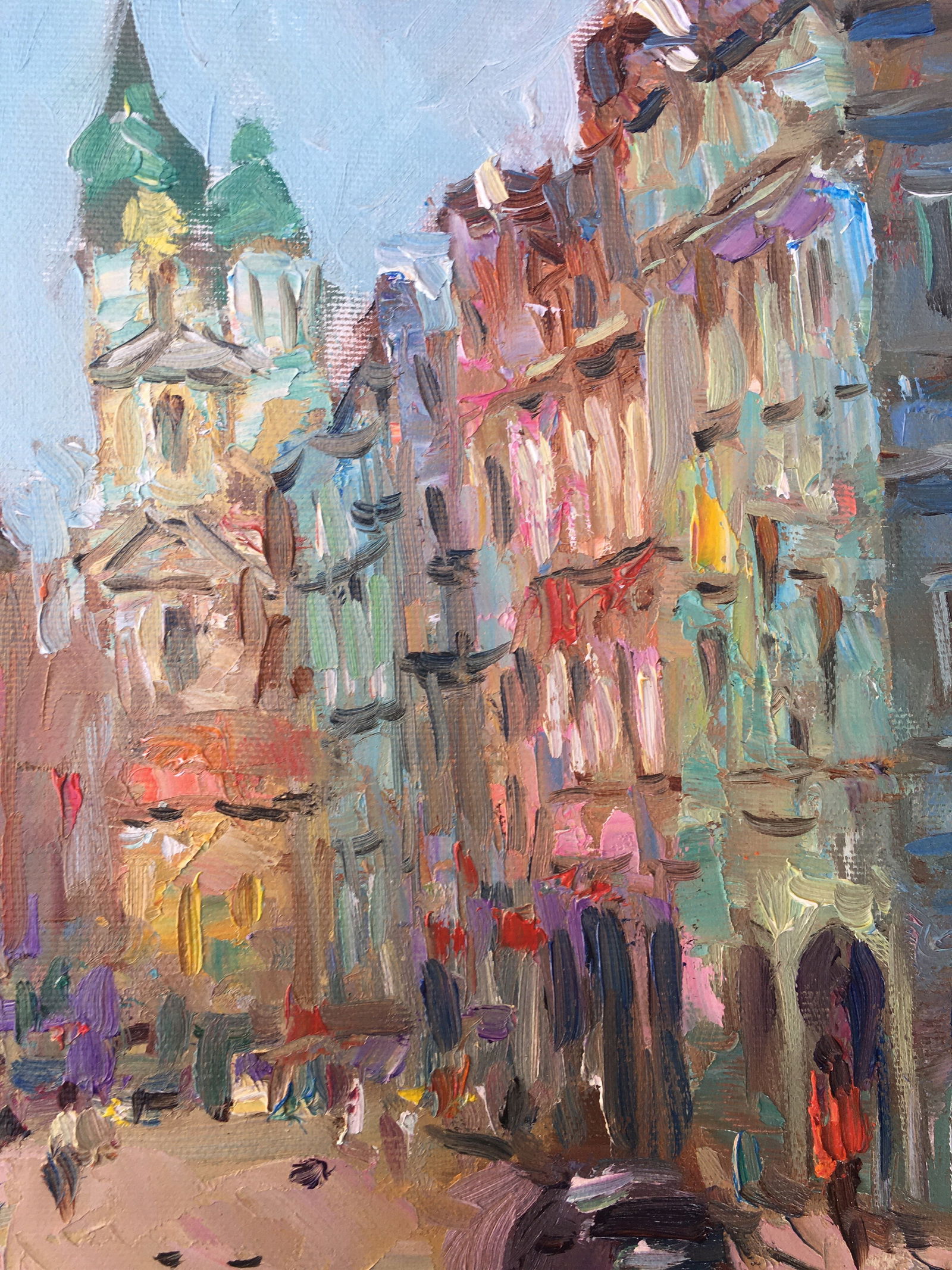 Oil painting Noisy street Sergey Ivanovich Animov - 8